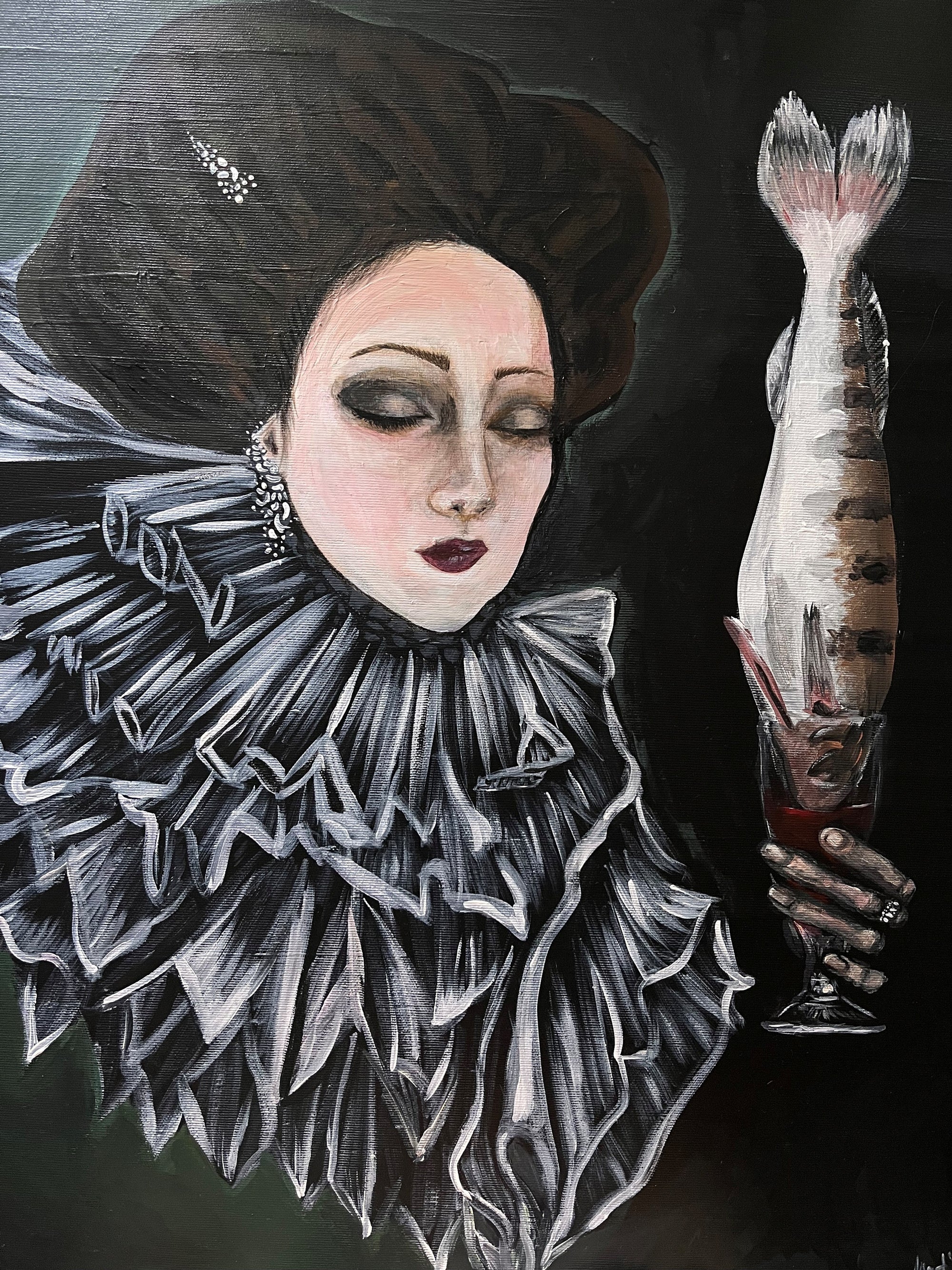 Nobildonna con pesce