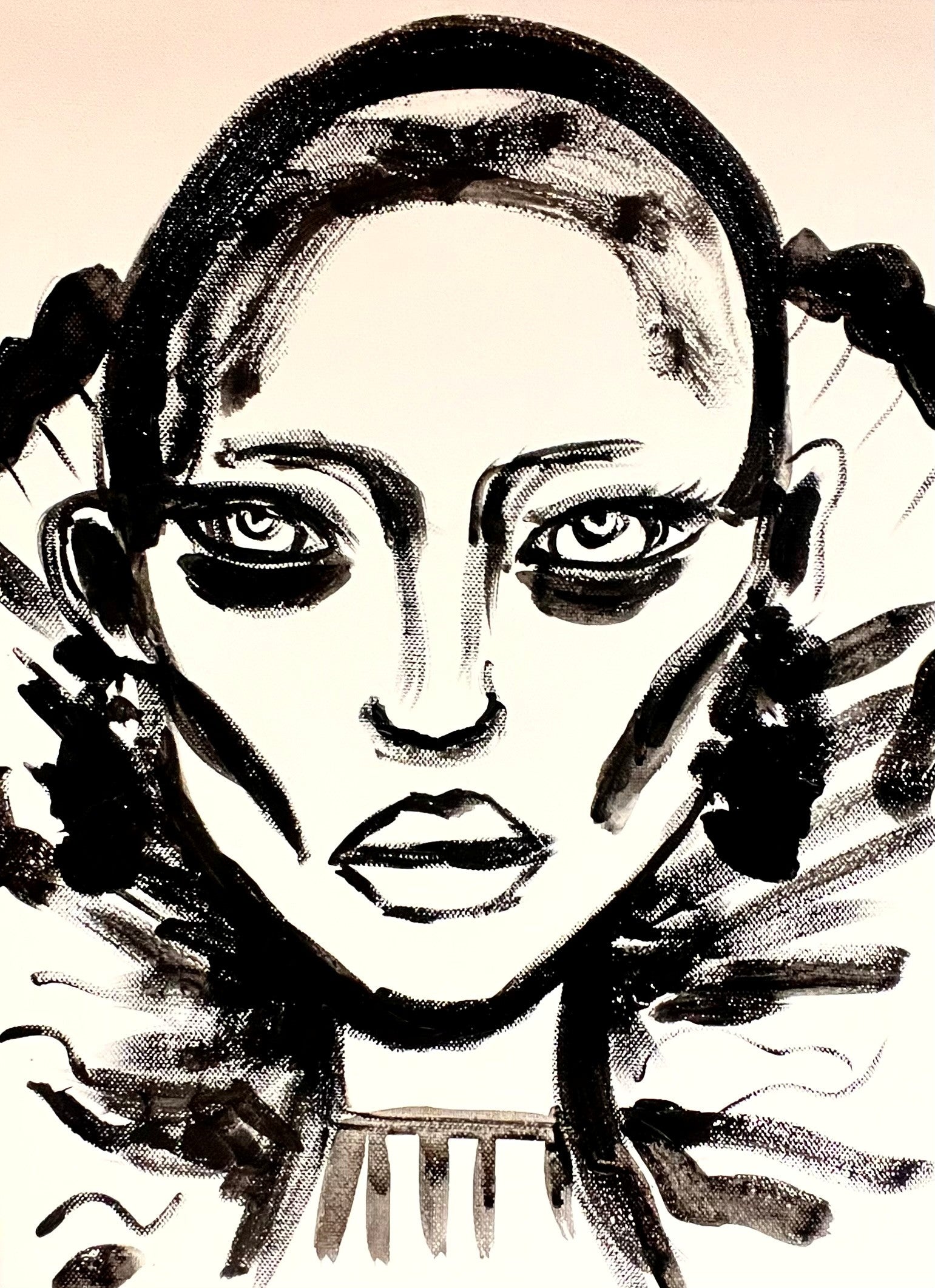 Donna di colore black and white